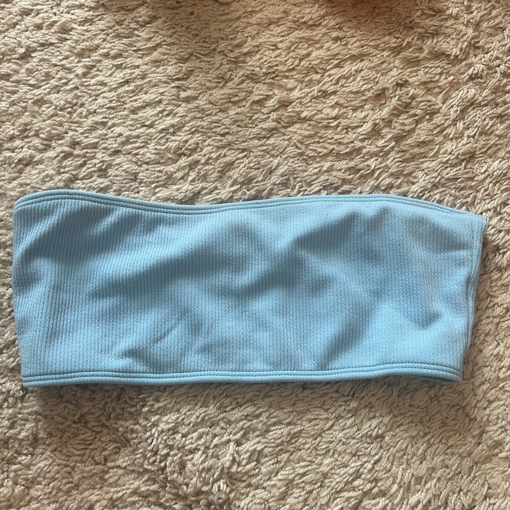SHEIN Blue Bandeau Bikini Top